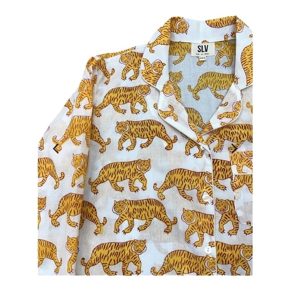 Sur la Vague Tibetan Tiger Pajama Pants Set NWT - Picture 2 of 4
